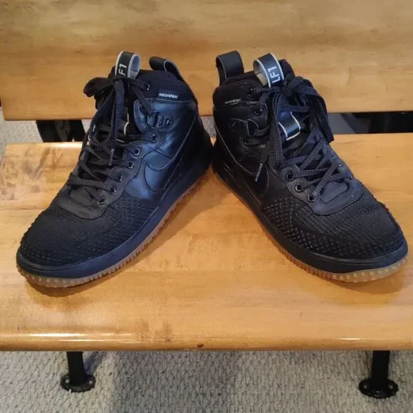 Nike Lunar Force 1 Duckboot black gum sole size 9.5
